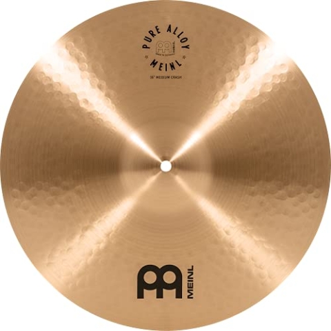 Meinl Cymbals Pure Alloy Crash Medium 16 Zoll (Video) Schlagzeug Becken (40,64cm) Pure Alloy Bronze, Traditionelles Finish (PA16MC)