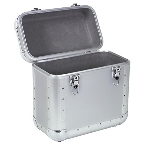 ROADINGER Platten-Case ALU Battle/Booking, abger. | Platten-Case im Aluminiumgehäuse für 40-50 LPs