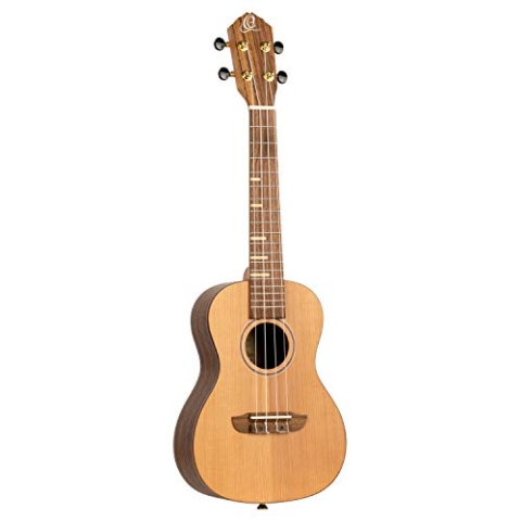 Ortega Guitars Sopran Ukulele Akustisch – Timber Series – Inklusive Gigbag – Zeder, Walnuss, Natur (RUTI-SO)