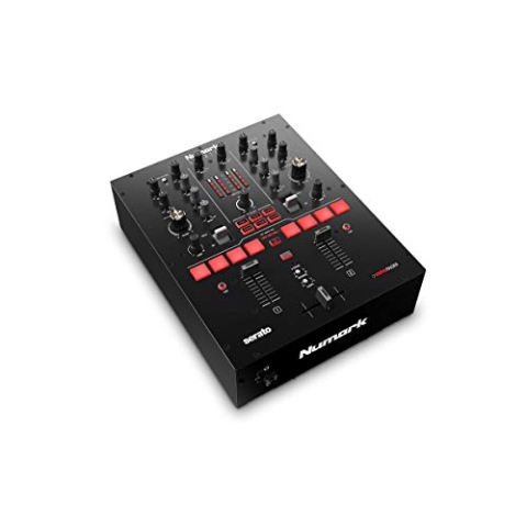 Numark Scratch - Zweikanal DJ Scratch Mixer mit Serato DJ Pro, Innofader Crossfader, DVS-Lizenz, 6 Direktzugriffseffektwählern und Performance Pads