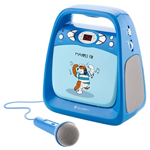 GoGEN Karaoke CD-Player I Maxipes I Bluetooth I USB Port I Karaokemikrofon I Kopfhöreranschluss I Karaokeplayer I Blau