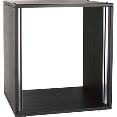 Music Store Studiorack, 6HE Birke MP Bausatz, Schwarzlack, Gerade, Studio Rack