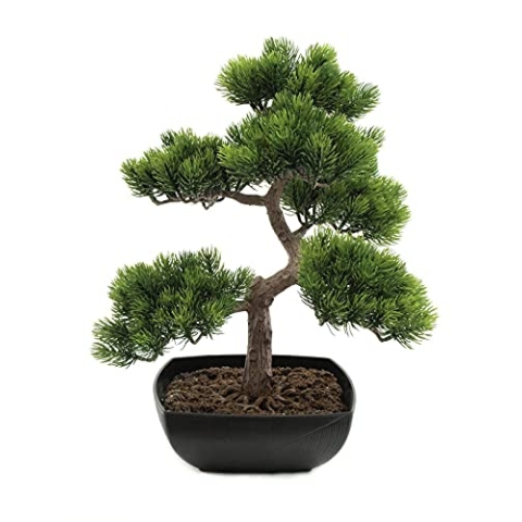 EUROPALMS Bonsai-Pinie, Kunstpflanze, 50cm | Bonsai-Pinie, hervorragend als Tischdeko geeignet