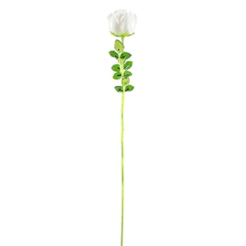 EUROPALMS Kristallrose, Kunstblume, weiß, 81cm 12x | Edle, vielseitige Ganzjahresdeko
