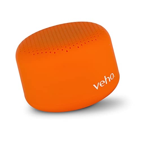 Veho M3 Bluetooth-Lautsprecher, kabellos, tragbar, V5.0 Bluetooth, Reiselautsprecher, 3,5 mm, kabelgebundene Konnektivität, Orange (VSS-603-M3-O)