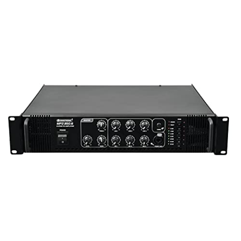 OMNITRONIC MPZ-350.6 Mischverstärker | 6-Zonen-ELA-Mono-Mischverstärker, 350 W, Zonen schaltbar