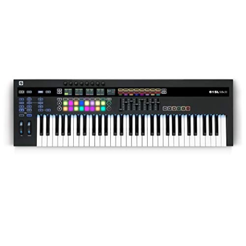 Novation 61SL MkIII 61-Key MIDI-Controller-Keyboard mit 49 Tasten und Sequenzer sowie DAW-Integration