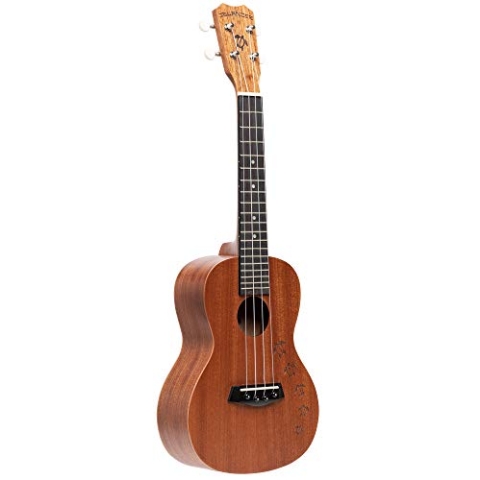 Islander by Kanilea MC-4-HNS Traditionelle Konzert-Ukulele mit Decke aus Mahagoni und Honu-Schildkröten-Gravierung