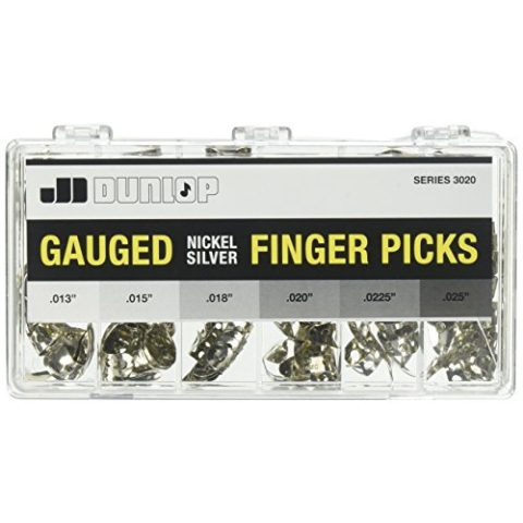 Dunlop Nickel Remasuri Kabinett des 120 Finger Picks (3020)