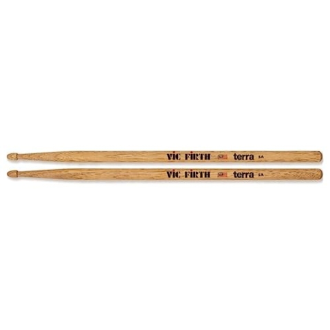 Vic Firth - American Classic® Terra Serie Trommelstöcke 5A - Amerikanisches Hickory – Holzspitze - 4 Paar Packung