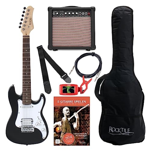 Rocktile Sphere Junior E-Gitarre 3/4 Schwarz Starter Set