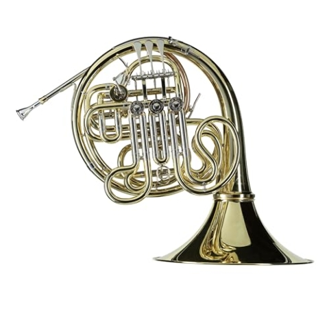 F-/Bb-Doppelhorn, abschraubbares Schallstück, verstellbarer Fingerhaken, 12 mm Bohrung, 310 mm Durchmesser, ideal für Einsteiger, leicht transportierbar, vollmundiger Klang