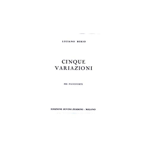 Luciano Berio-Cinque Variazioni (1952/3) Per Pianoforte (7)-SCORE
