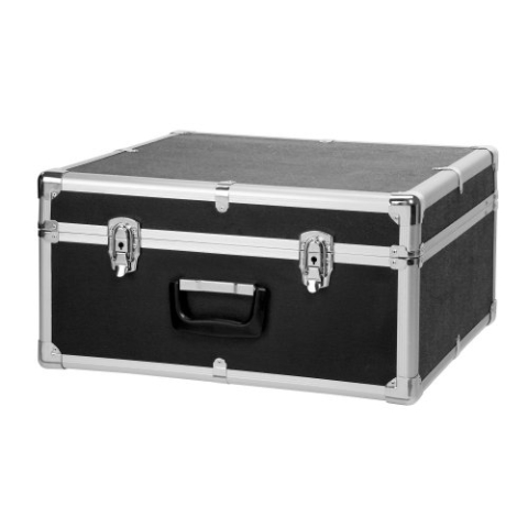 Classic Cantabile Akkordeonkoffer für 72 Bass Akkordeons (Hartkoffer, Gigbag Case, schwarz gepolstert, Tragegriff, Metallbeschläge, 4 Standfüße, Innenmaße ca. 48 cm x 48 cm x 24 cm)