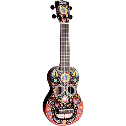 Mahalo Ukulele MA1SKBK Sopran Mexikanischer Schädel