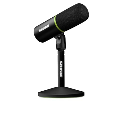 Shure MV6 USB Gaming Mikrofon, USB-C, Dynamisches Mikrofon, Streaming, Digital, für PC Gamer & Streamer