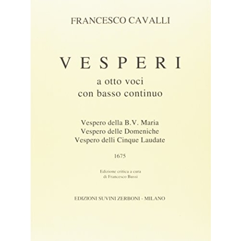 Francesco Cavalli-Vesperi A Otto Voci Con Basso Continuo-8 Voices-SCORE
