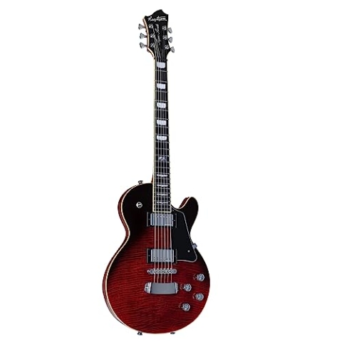 Hagstrom Super Swede Crimson Flame - Single Cut E-Gitarre