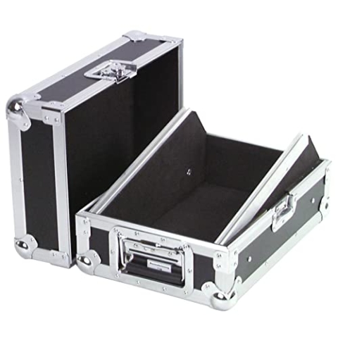ROADINGER Mixer-Case Road MCR-10 schräg, sw | Flightcase für 254-mm-Geräte (10")