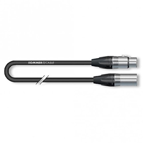 Sommer Cable Mikrofon-/DMX-Kabel XLR, 10m Neutrik, MRMF-SW, 2x0,14qmm