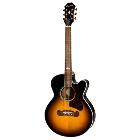Epiphone J-200 EC Studio Parlor Vintage Sunburst Westerngitarre
