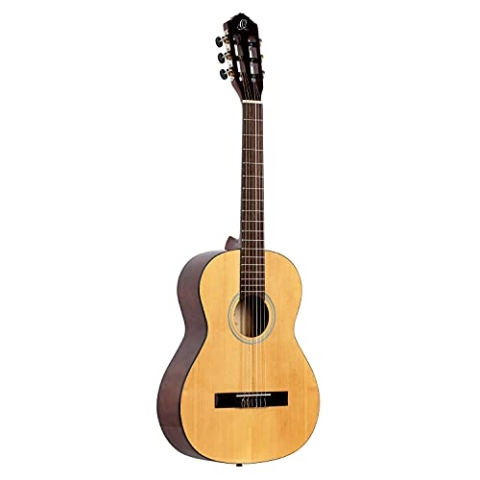 Ortega Guitars 3/4 Konzert Gitarre – Student Series – Fichte, Katalpa, Hochglanz Natur (RST5-3/4)