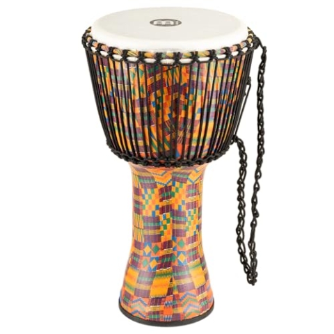 Meinl Percussion Rope Travel Djembe - Große Handtrommel - Mit Nylonseilen - Durchmesser 12 Zoll - Kunststoff, Mehrfarbig (PADJ2-L-F)