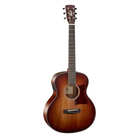 CORT Westerngitarre, Little CJ, Open Pore Light Burst, Preamp, Tasche