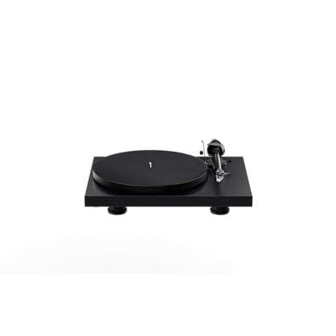 Pro-Ject Debut Evo 2, Audiophiler Plattenspieler der nächsten Generation mit Carbon Tonarm und elektronischer Geschwindigkeitsumschaltung, Made in Europe (Schwarz Satin)