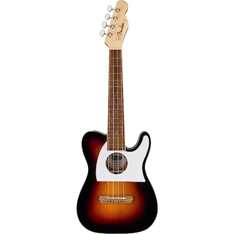 Fender Fullerton Tele® Uke, Walnut Fingerboard, White Pickguard, 2-Colour Sunburst