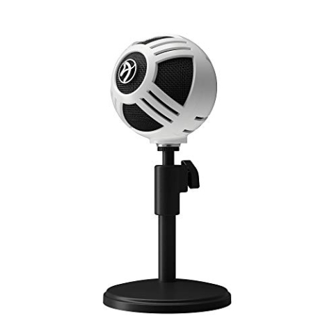 Arozzi Sfera Gaming/Streaming/Office USB Microphone - Cardioid Polar Pattern, Boom Arm Compatible - White