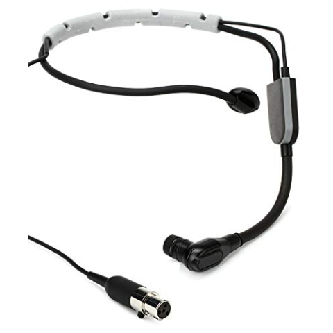 Shure SM35-TQG kabelloses Performance Headset-Kondensatormikrofon, inkl. Windschutz mit Snap-Fit Halterung und TA4F-Stecker (TQQ)