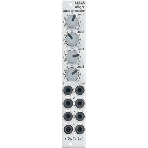 Doepfer A-183-5 Quad Attenuator - Attenuator Modular Synthesizer