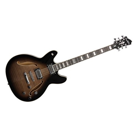 Gitarre hagstorm Viking Deluxe Baritono – Cosmic Brown Burst