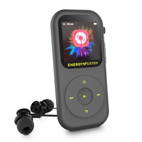 Energy Sistem Handy MP4-Player (16 GB, Bluetooth, integriertes FM-Radio, microSD 128 GB) Grau