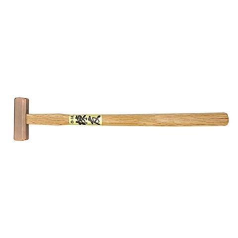 Hosco Bronze fretting hammer, flat sides and curved side, total length 300 mm