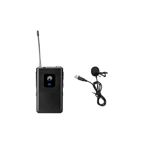 OMNITRONIC UHF-E Serie Taschensender 527.5MHz + Lavaliermikrofon | Taschensender mit Lavaliermikrofon für Empfänger aus der UHF-E-Serie