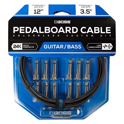 BOSS BCK-12 Lötfreies Pedalboard Kabel-Kit, einfache und schnelle Montage, Länge: 3,5 m
