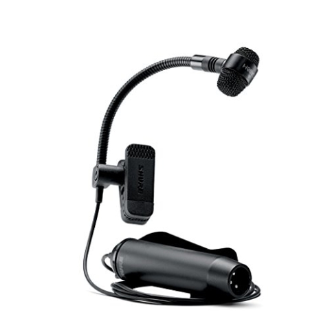 Shure PGA98H Instrumenten-Kondensatormikrofon mit Schwanenhals und Nierencharakteristik, inkl. XLR-Kabel, Schwarz