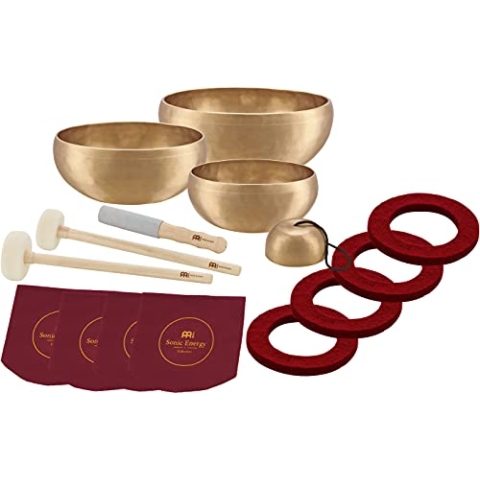 Sonic Energy Klangschalen Set Cosmos Series – 250/1000/1500/2000 g – Für Meditation & Klangheilung – Inkl. Hülle, Filzring & Schlägel (SB-C-4750)
