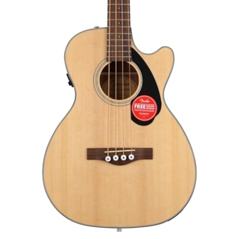 Fender CB-60SCE Acoustic Bass, Walnut Fingerboard, Natural, Inklusive kostenloser virtueller Kurse auf Fender Play
