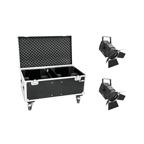 EUROLITE Set 2x LED THA-250F + Case | 2x Theater-Spot mit Fresnel-Scheinwerfer inklusive PRO Flightcase