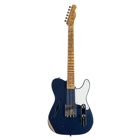 Fender Limited Edition Red Hot Esquire Faded Baltic Blue - Custom E-Gitarre