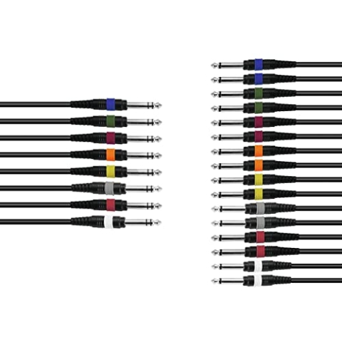 OMNITRONIC Snake-Kabel 8xKlinke/16xKlinke mono 15m | Hochwertiges Multiadriges Kabel
