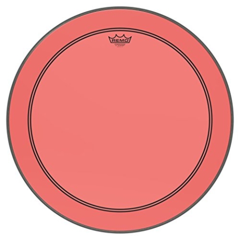 Remo Schlagzeugfell Colortone Powerstroke 3 clear Bass Drum 24" rot P3-1324-CT-RD