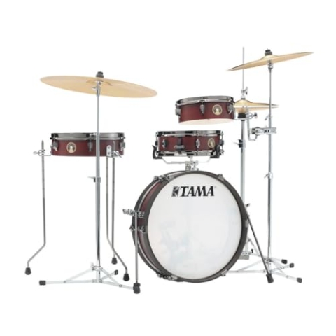 Tama LJK48PBN Club-JAM Pancake Set Burgundy Walnut Wrap - Drum Kesselsatz