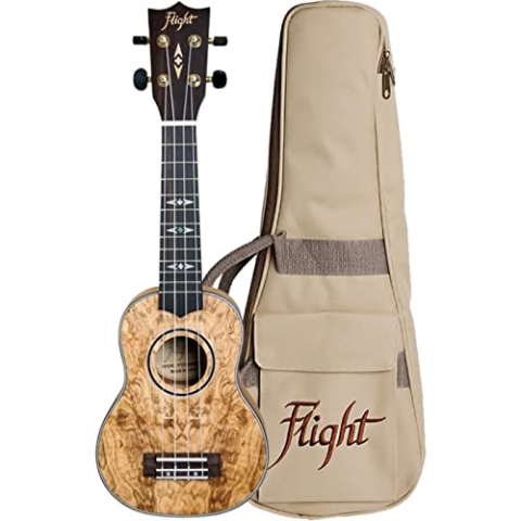 Flight: DUS410 Sopran-Ukulele – gesteppt (mit Tasche) – UKULELE
