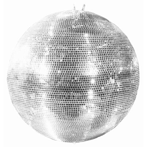 EUROLITE Spiegelkugel silber (150 cm) | Sicherheits-Spiegelkugel mit zweiter Öse