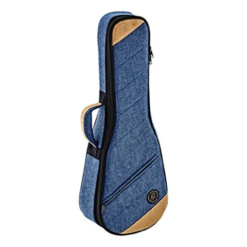 Ortega Guitars Ukulele Soft Case - Tasche für Tenor Ukulele - Höhe 67,5 cm - Breite 23 cm - Baumwolle / Leinen, Blau (OSOCAUK-TE-OC)
