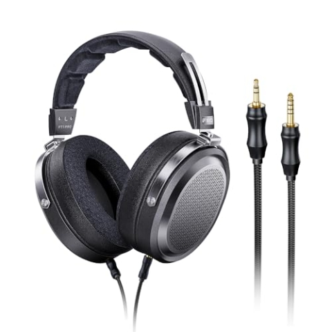 FiiO FT1 Pro Open-Back Planar Magnetic Wired Hi-Fi Kopfhörer für Zuhause, Studio, Aufnahme, hohe Empfindlichkeit (Schwarz)